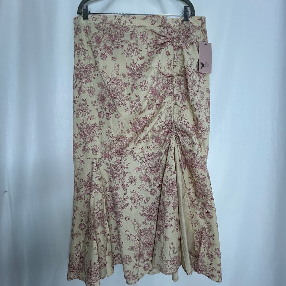 Cult Of Design maxi skirt cream floral garden fairy boho